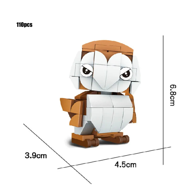 Bouwpakket Mini Dieren Blokjes – Hond, Tijger, Konijn, Pinguïn & Meer