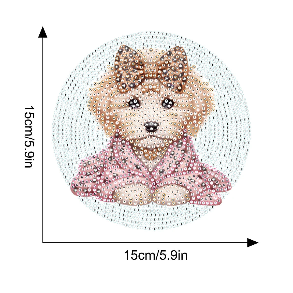Diamond Painting Placemat met Schattige Puppy – Set van 3 Tafeldecoratie