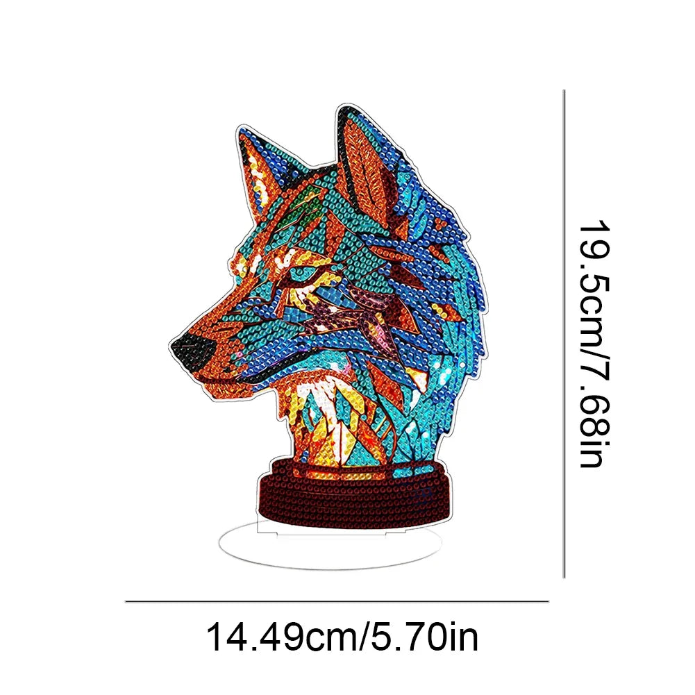 Diamond Painting Lamp – Dierenserie Tafeldecoratie met Licht | Complete Set 20x20 cm