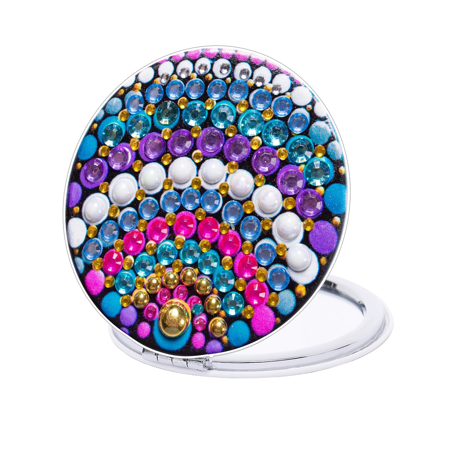 Diamond Painting Make-up spiegel Mandala – Compacte en Draagbare Opvouwbare Spiegel