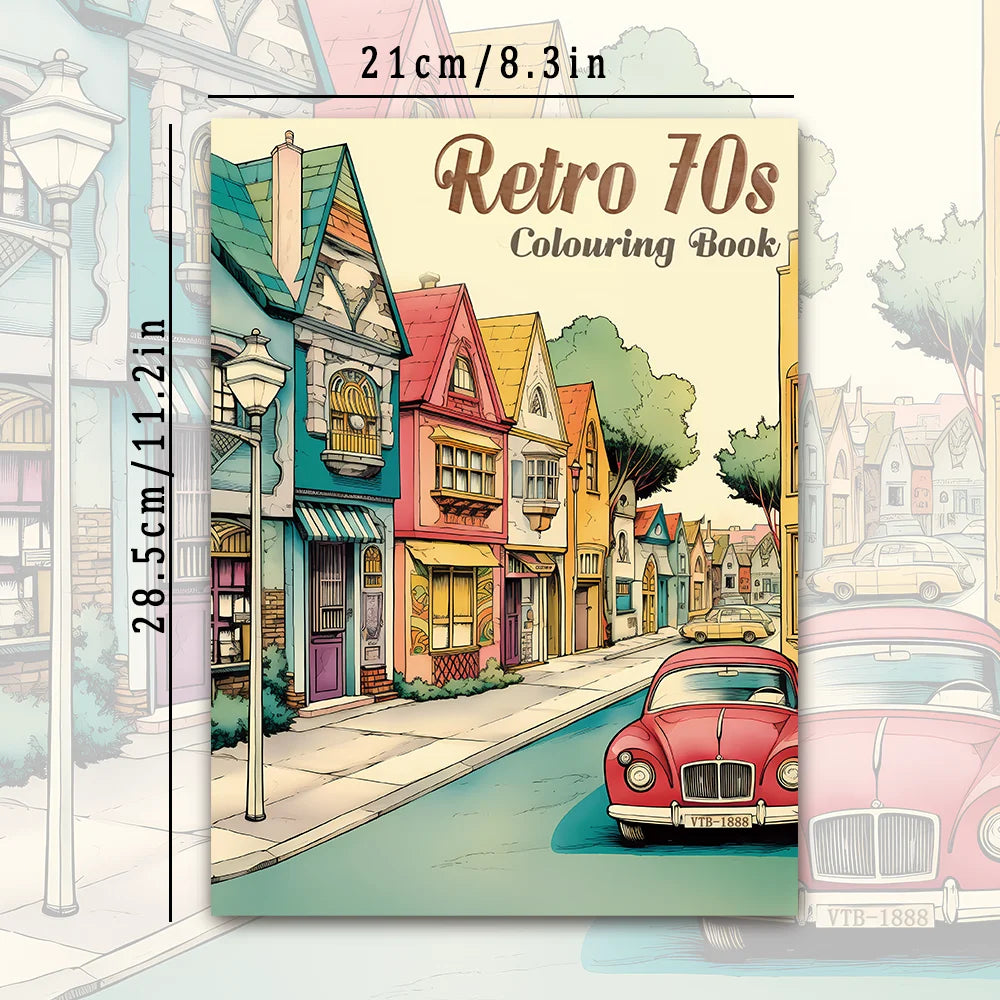 Kleurboek voor volwassenen met retro designs en 30 unieke patronen