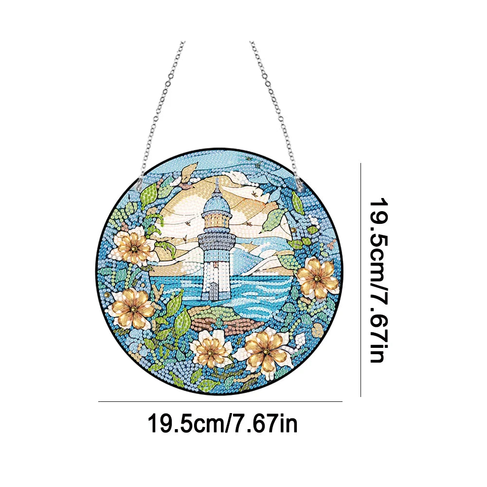 Diamond Painting Hangend Ornament - Acryl Enkelzijdig - Creatieve Wanddecoratie - D45