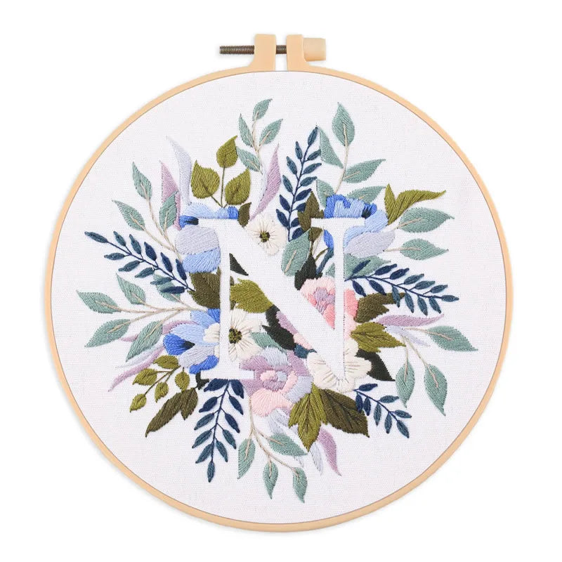 Borduurpakket Rond – Eekhoorn & Bloemen – Compleet Starterset