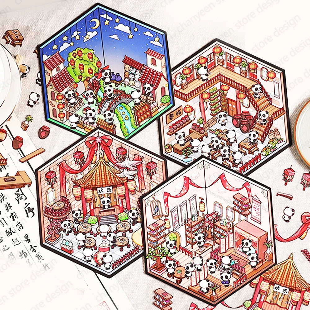 Sticker homestyling set Pandan Town – Miniatuur interieur stickerset