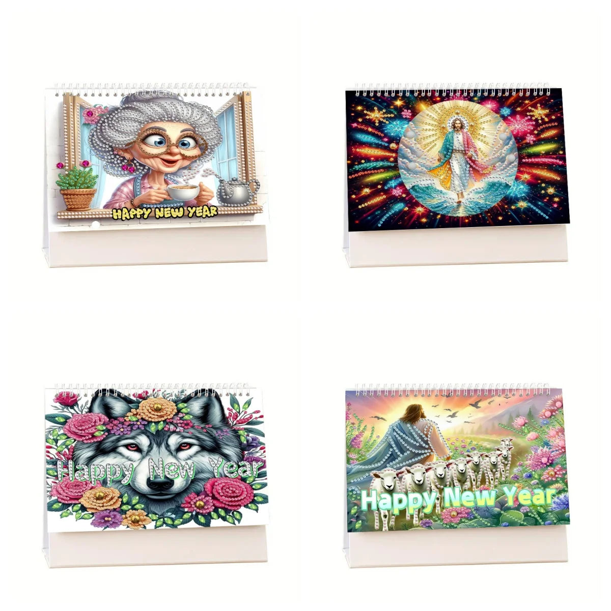 Diamond Painting Kalender met 13 afbeeldingen - 4 varianten
