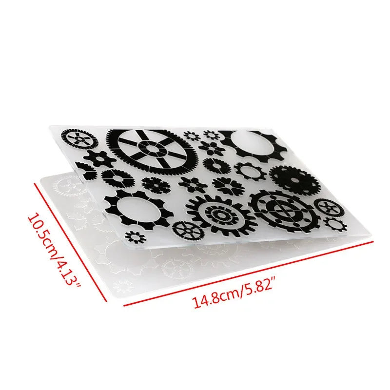 Embossing folder met hart, bloemen en kantmotief – 14,8 x 10,4 cm