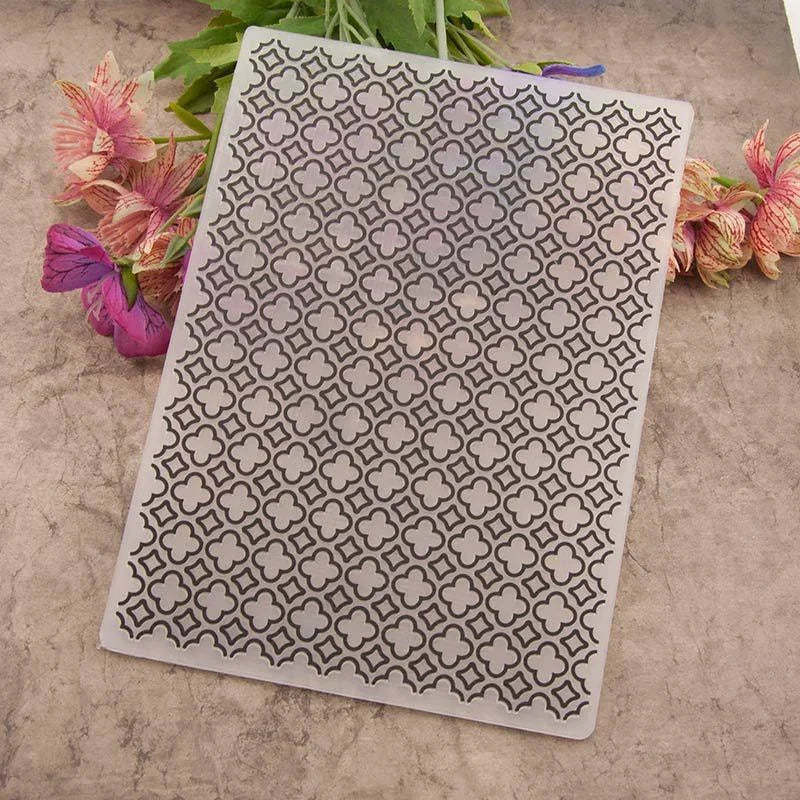 Embossing folder bloemen achtergrond voor kaart maken en scrapbooking