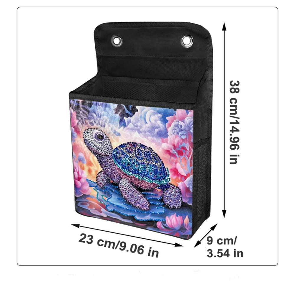 Diamond Painting Opbergzak Hond met Bloemen – Inclusief Steentjes en Tools