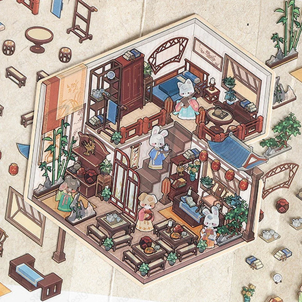 Sticker Homestyling set Cartoon Oud China