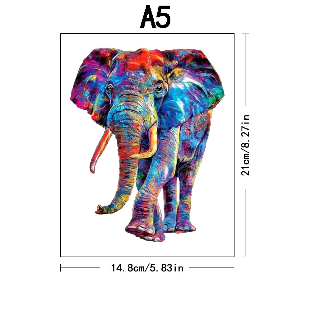 Houten figuren puzzel - Kleurrijk - Unieke dierenvormige puzzelstukjes voor volwassenen en kinderen