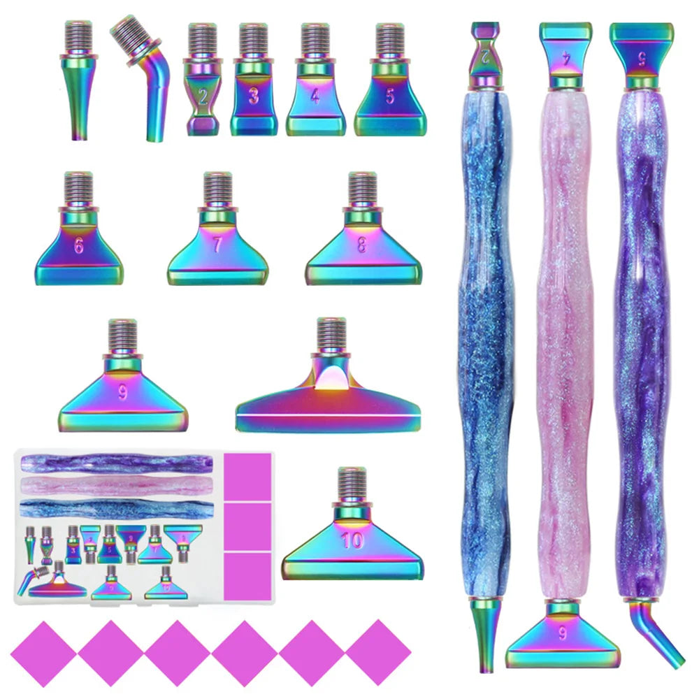 Diamond Painting Pen met opzetstukjes – Resin en metalen punten