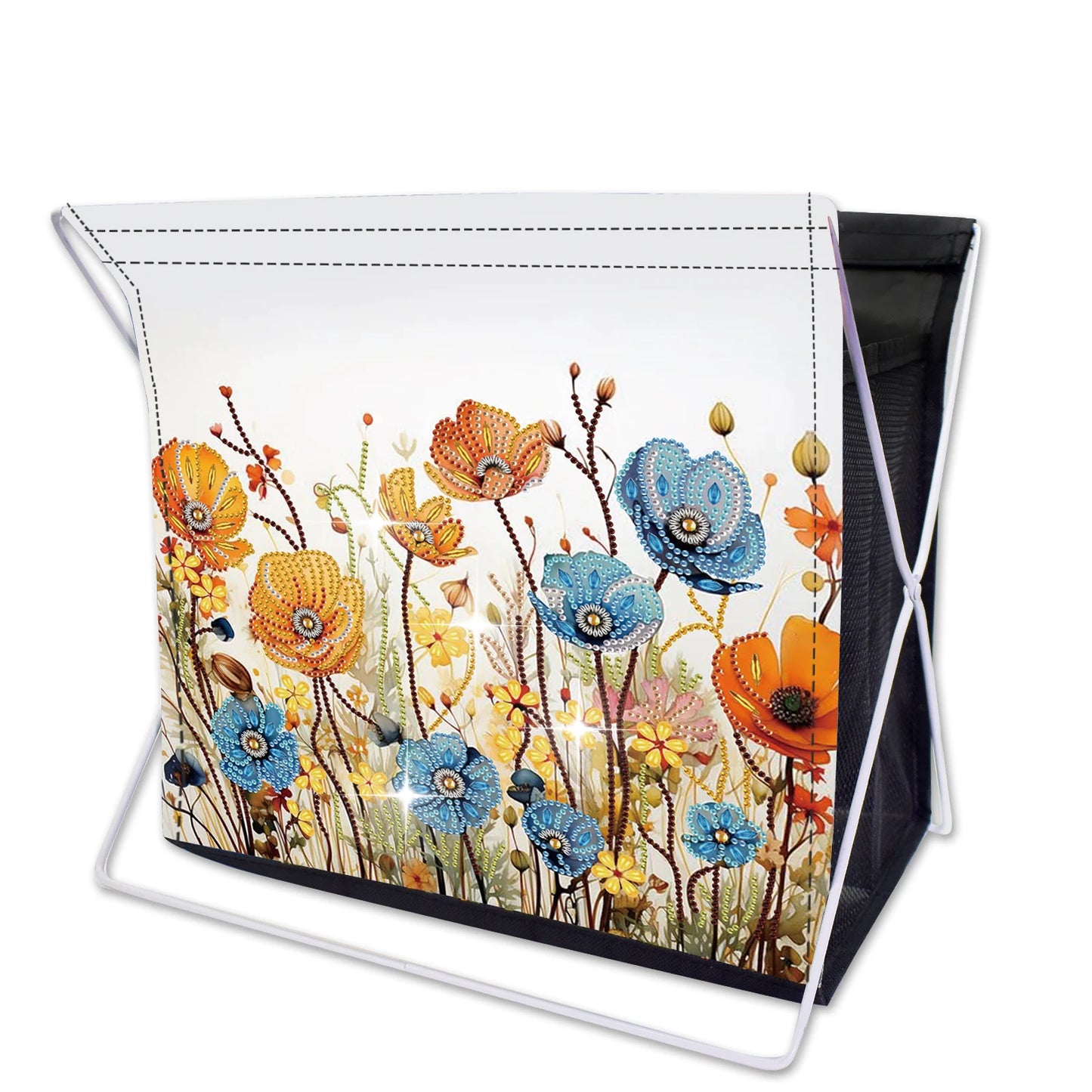 Diamond Painting Opbergmand met Bloemenontwerp – Grote Capaciteit