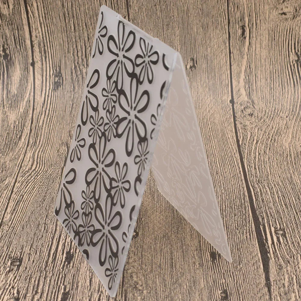Embossing folder bloemen patroon voor kaarten en scrapbooking