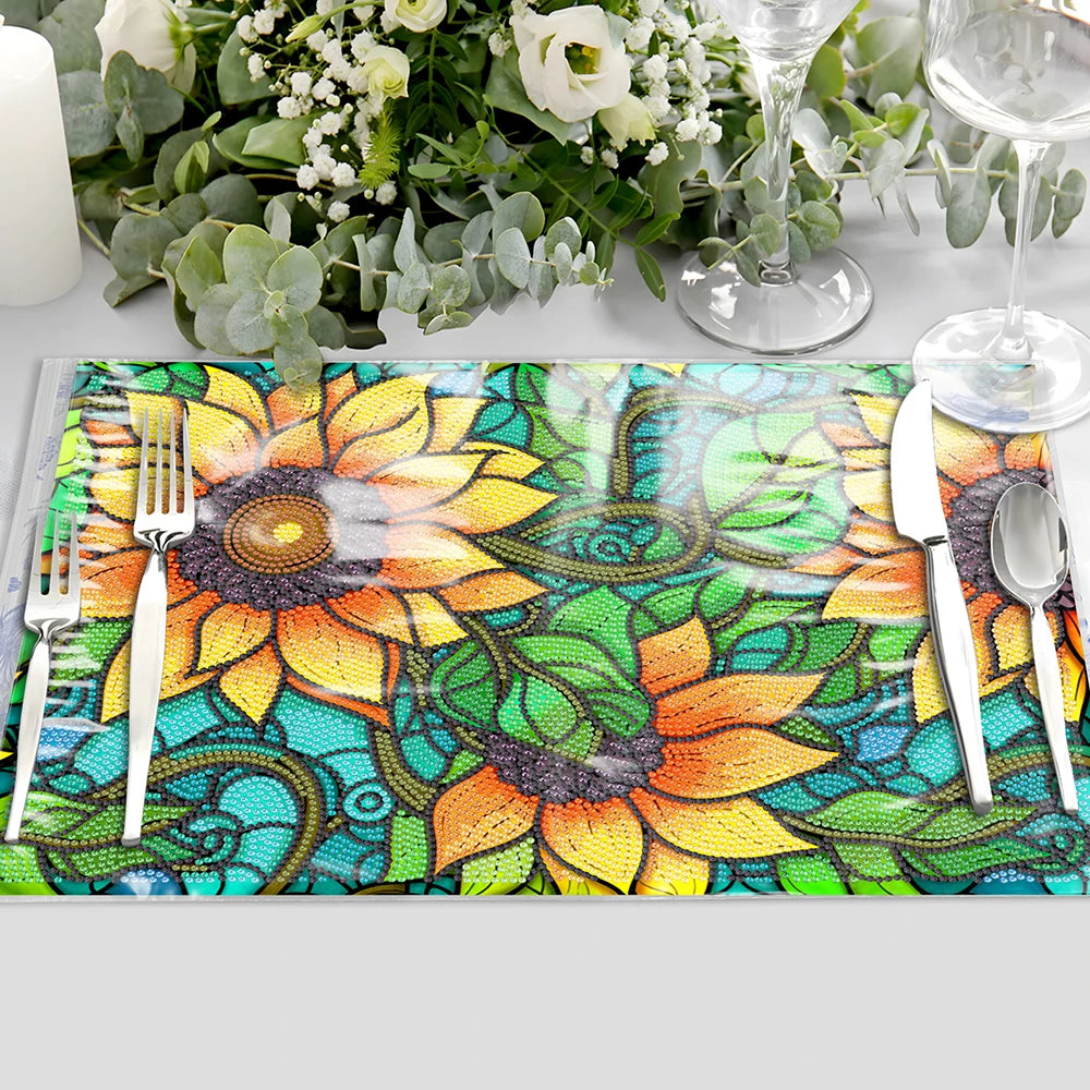 Diamond Painting Placemat Bloemenmotief – Hittebestendig & Antislip