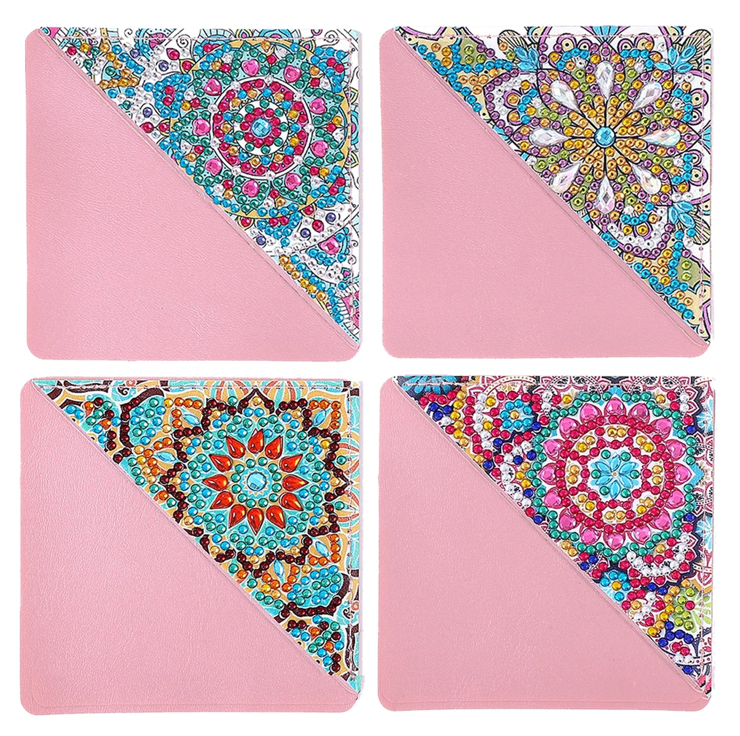 Diamond Painting Boekenlegger Set met Bloemen en Mandala Ontwerp