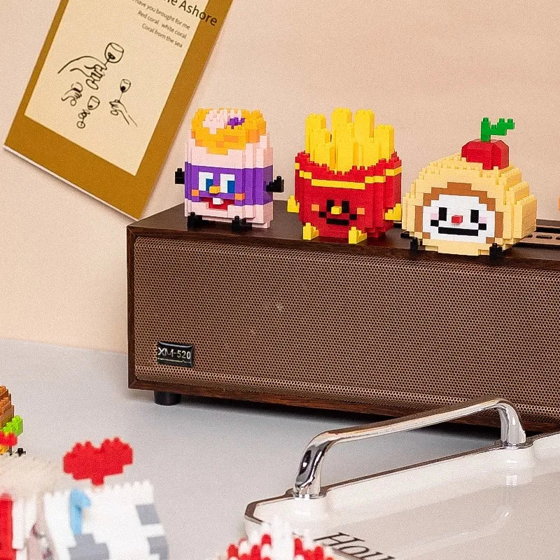 Bouwpakket mini food styling decoratie – schattige fruitmodellen voor op je bureau
