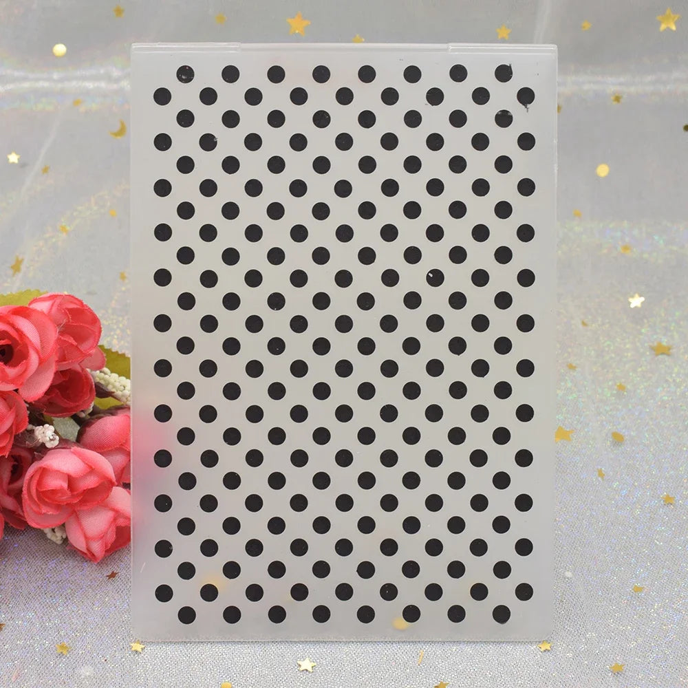 Embossing folder met stippenpatroon – 3D reliëf voor papiercreaties
