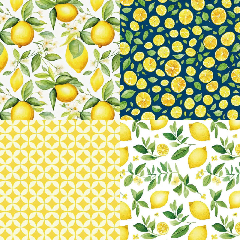 Zomers Lemonade Scrapbook Papier – 24 Vellen (15,2x15,2 cm)