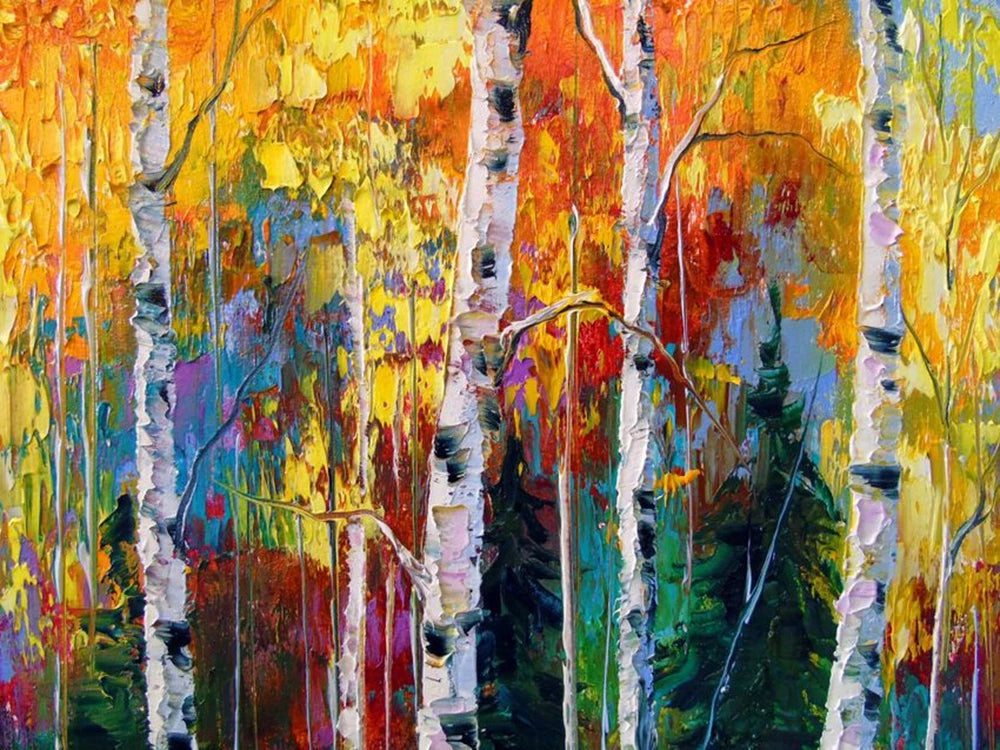 AB Diamond Painting op canvas - Fairy Dust Herfstbos Landschap