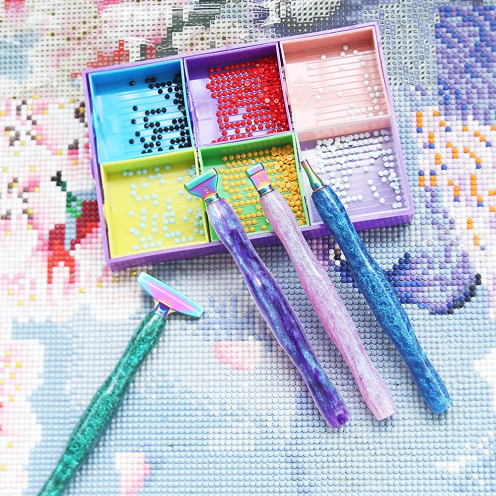 Diamond Painting Pen met opzetstukjes – Resin en metalen punten