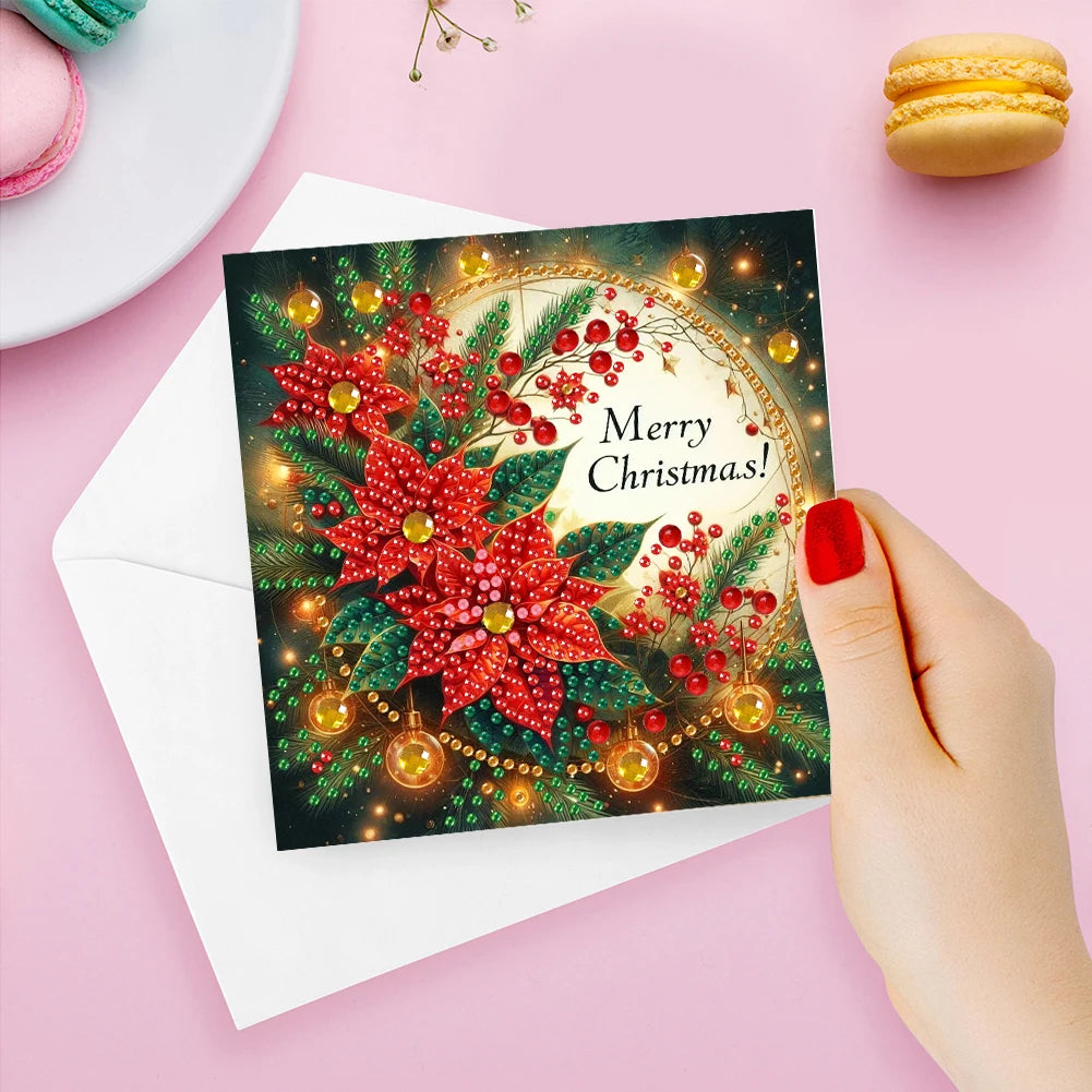 Diamond Painting Kerstkaarten set – 6 stuks creatieve kerstkaarten maken - HK073