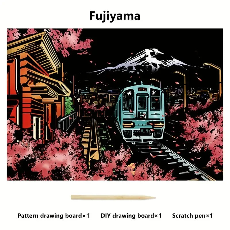 Krastekening Deluxe Regenboog Scratch Paper Set voor Creatieve Ontspanning