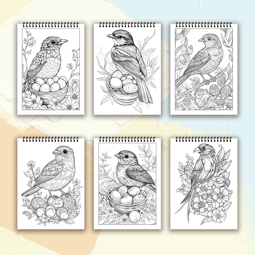 Kleurboek voor volwassenen met 30 pagina's – Honden, Katten of Vogels