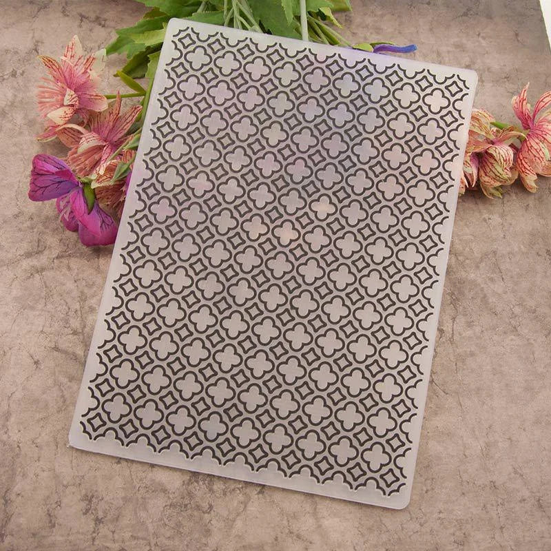 Embossing folder bloemen achtergrond voor kaart maken en scrapbooking