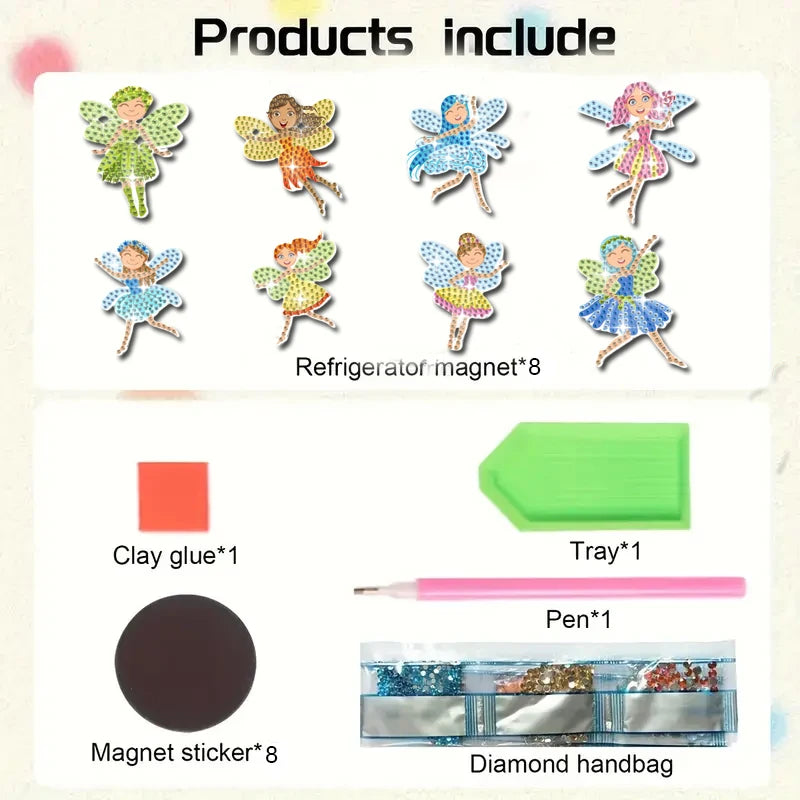 Diamond Painting Magneten Droomfee Set voor Koelkast en Kast