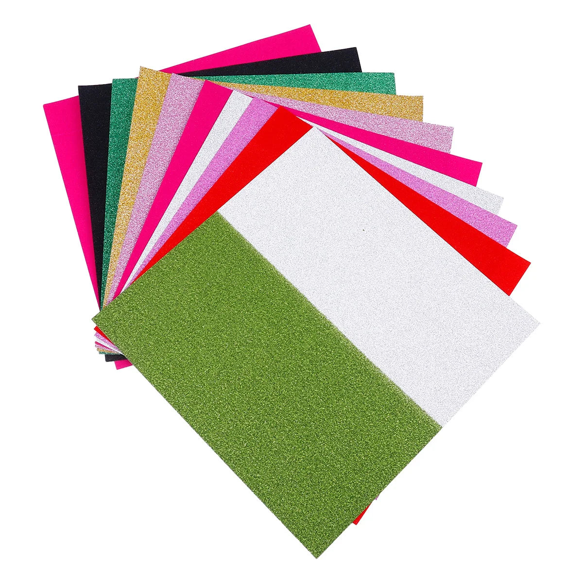 100x Gekleurd Glitter Karton – Knutselpapier voor Creatieve Projecten