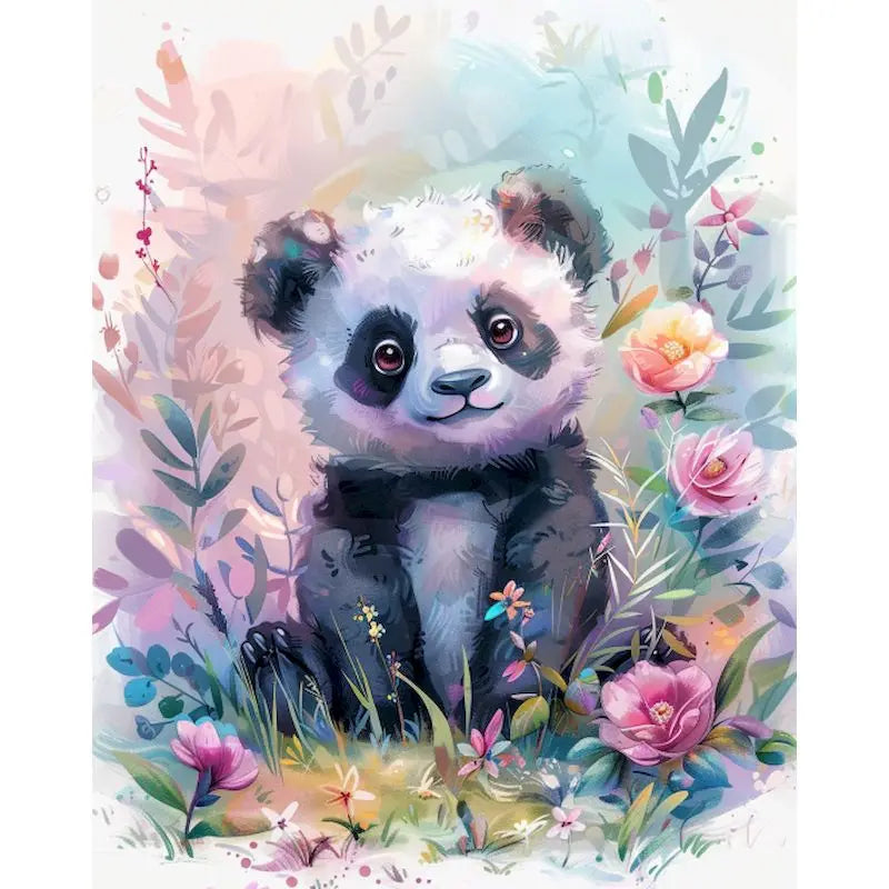 Schilderen op nummer dieren - Panda - Voor volwassenen