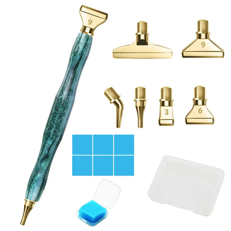 Diamond Painting Pen met opzetstukjes – Resin en metalen punten