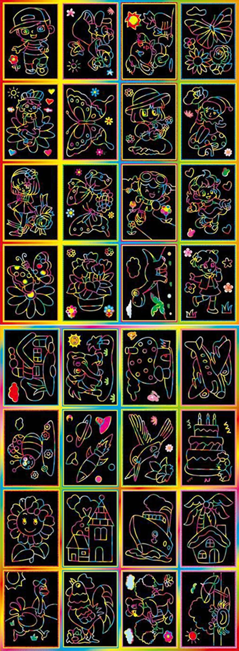 Krastekeningen voor Kinderen – 10 Stuks DIY Creatief Tekenplezier
