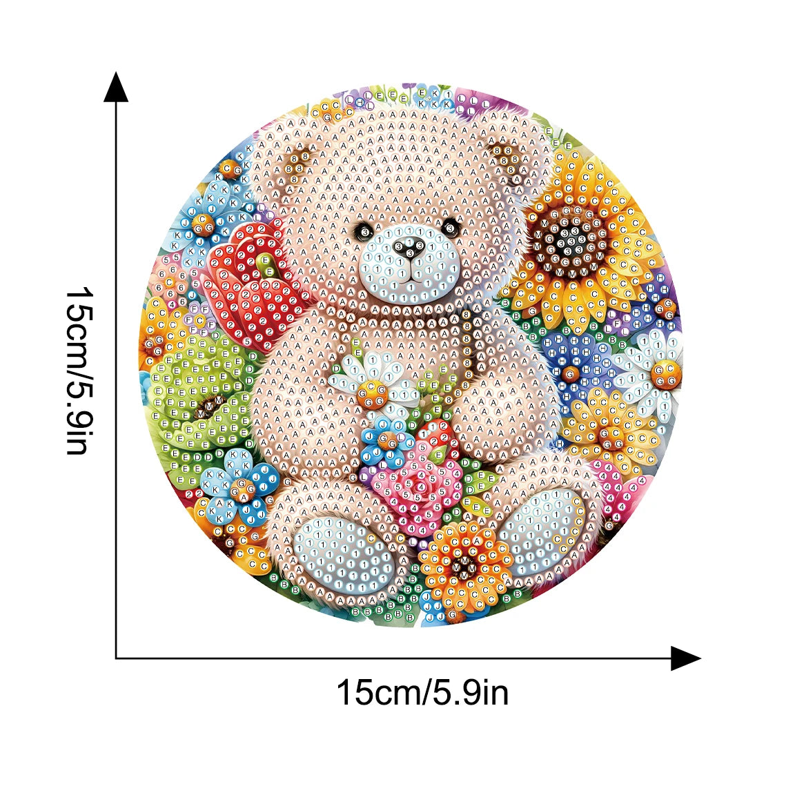 Diamond Painting Placemat met Schattige Beertjes – Set van 3