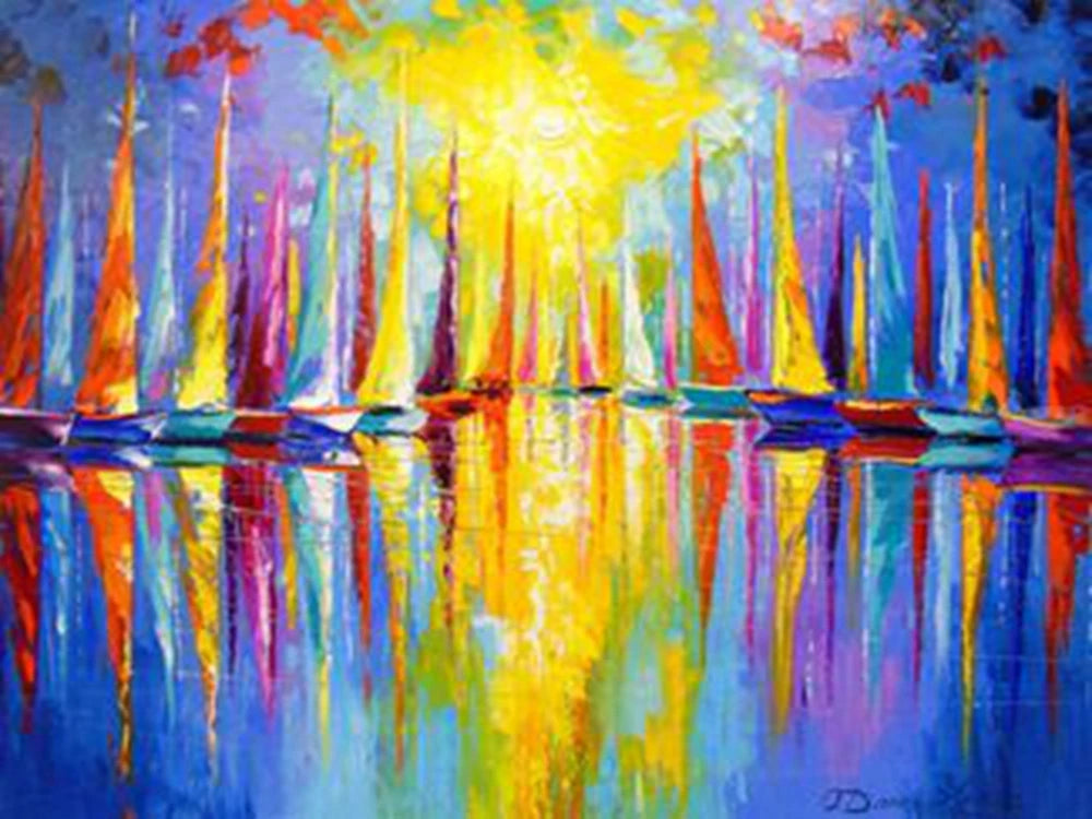 AB Diamond Painting op canvas - Fairy Dust Herfstbos Landschap