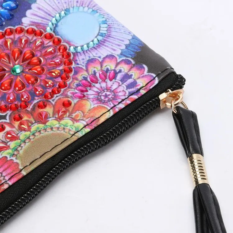 Diamond Painting Etui Mandala Luxe PU Leren Clutch met Strass Steentjes