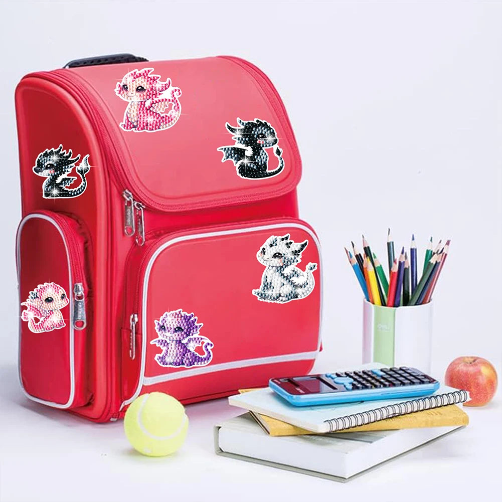 Diamond Painting Sticker set - Draken Mozaïek Stickers (12 stuks)