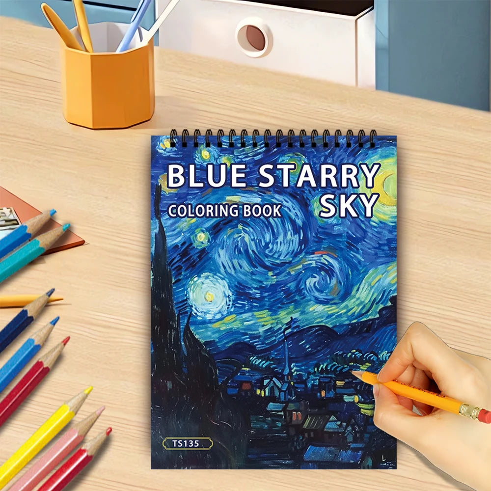Kleurboek voor volwassenen – Vincent van Gogh inspiratie, 30 stevige pagina's
