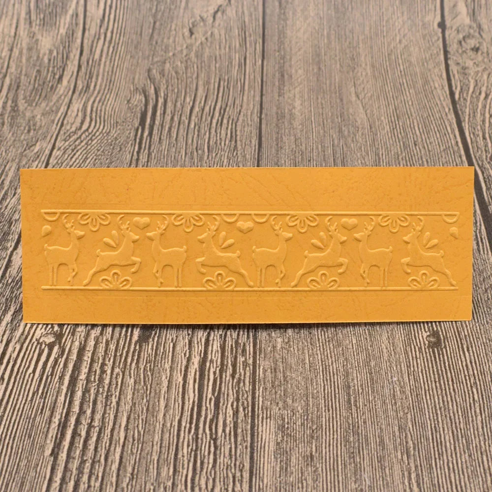 Embossing folder rendieren - stencil voor kaarten en scrapbooking 3x15cm