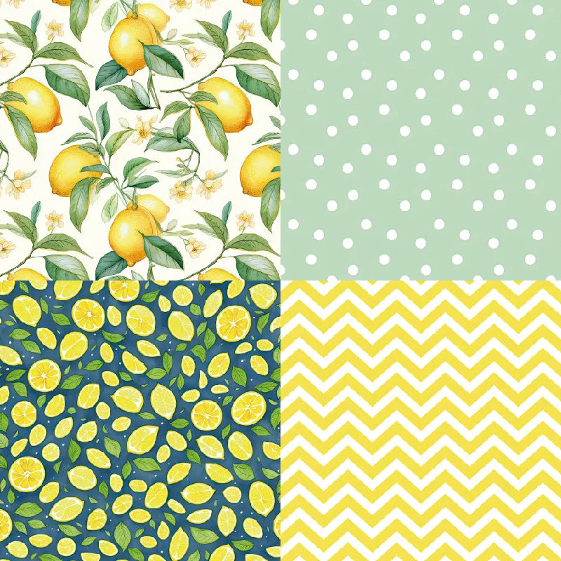 Zomers Lemonade Scrapbook Papier – 24 Vellen (15,2x15,2 cm)