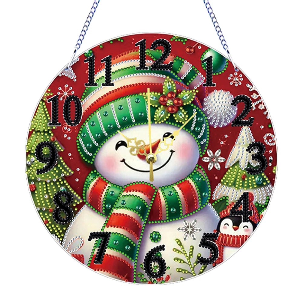 Diamond Painting Klok Kerst Hanger – Creatieve Kunst Klokset