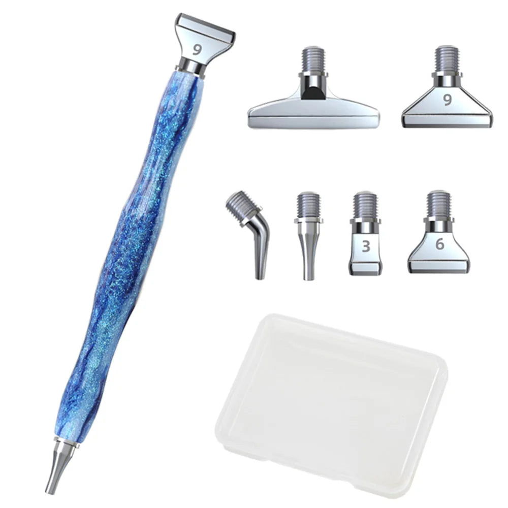 Diamond Painting Pen met opzetstukjes – Resin en metalen punten