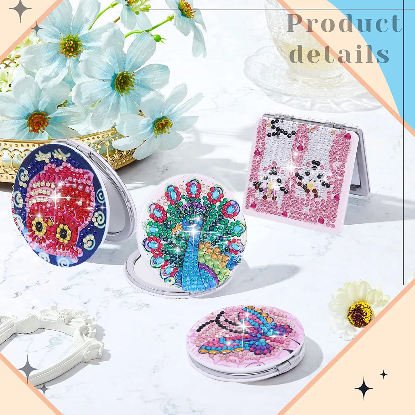 Diamond Painting Make-up Spiegel – Dierenontwerp