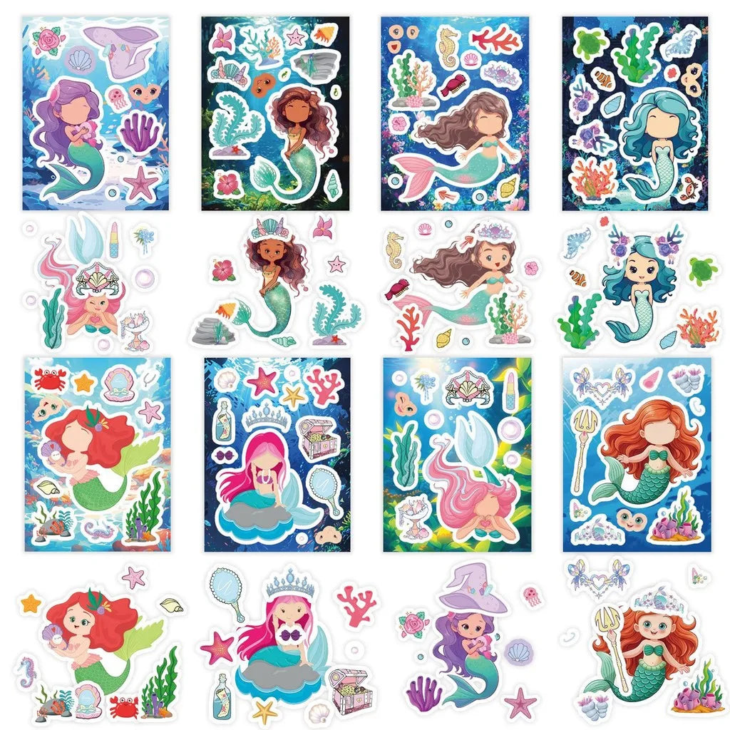 Sticker pret – Schattige Zeemeermin Stickerset voor Creatieve Kids