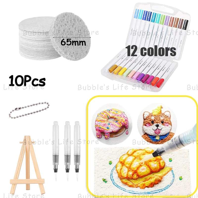 Schuim textuur tekenen 3D schilderkit – magische bubbel verfset voor kinderen