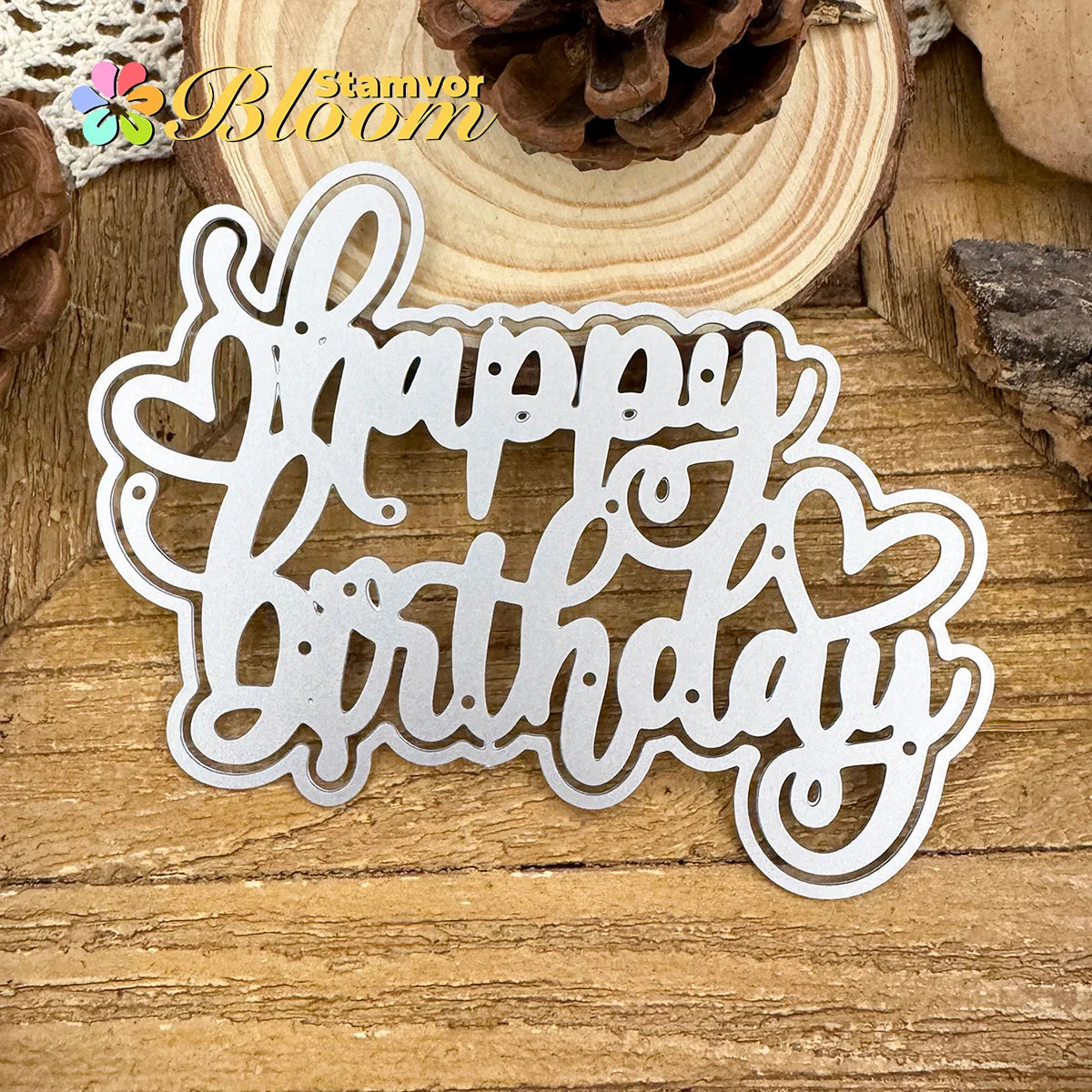 Snijmal Lovely Layers Happy Birthday Woorden voor Kaarten en Scrapbooking