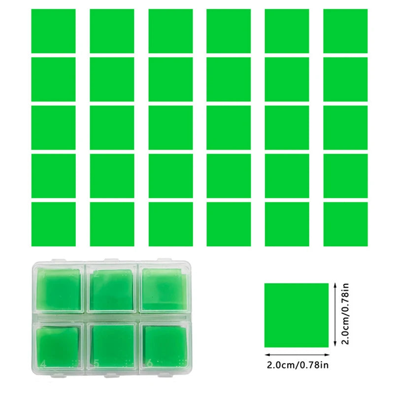 Diamond Painting Wax - 30 Stuks Kleurvolle Vierkante Wax (2x2 cm) met Opbergdoos