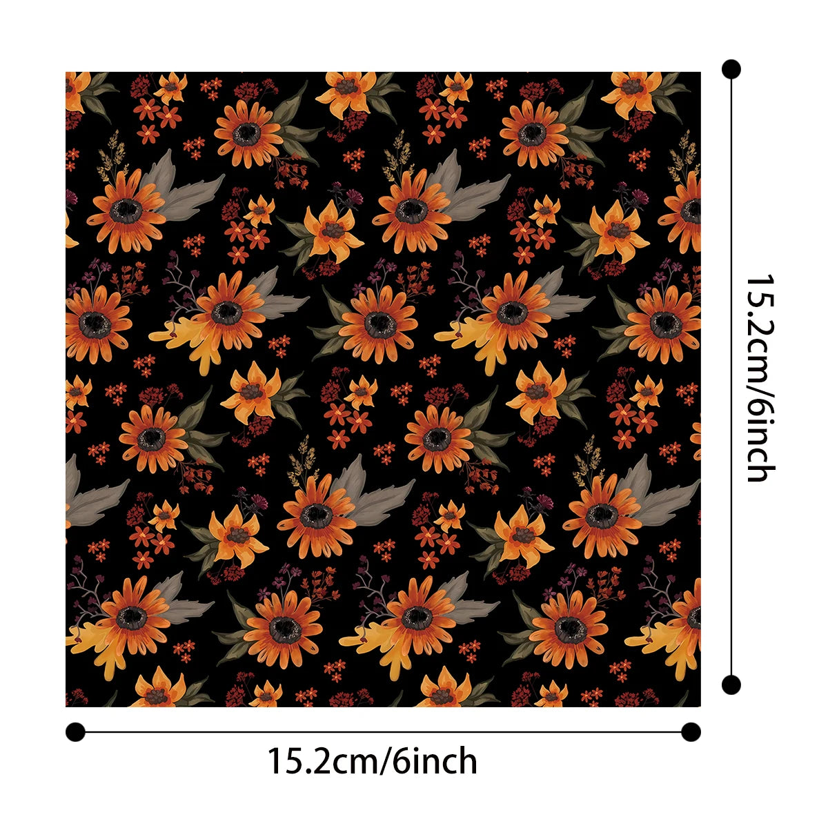 Halloween Scrapbook Papierblok - 12 Vellen, 15x15 cm, Enkelzijdig