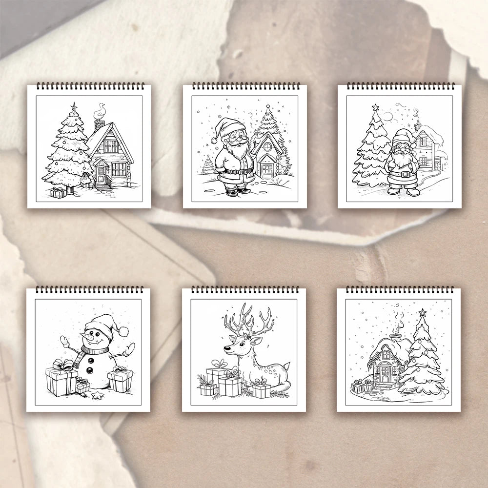 Kleurboek voor volwassenen – Vintage kerstdesigns, 30 vellen
