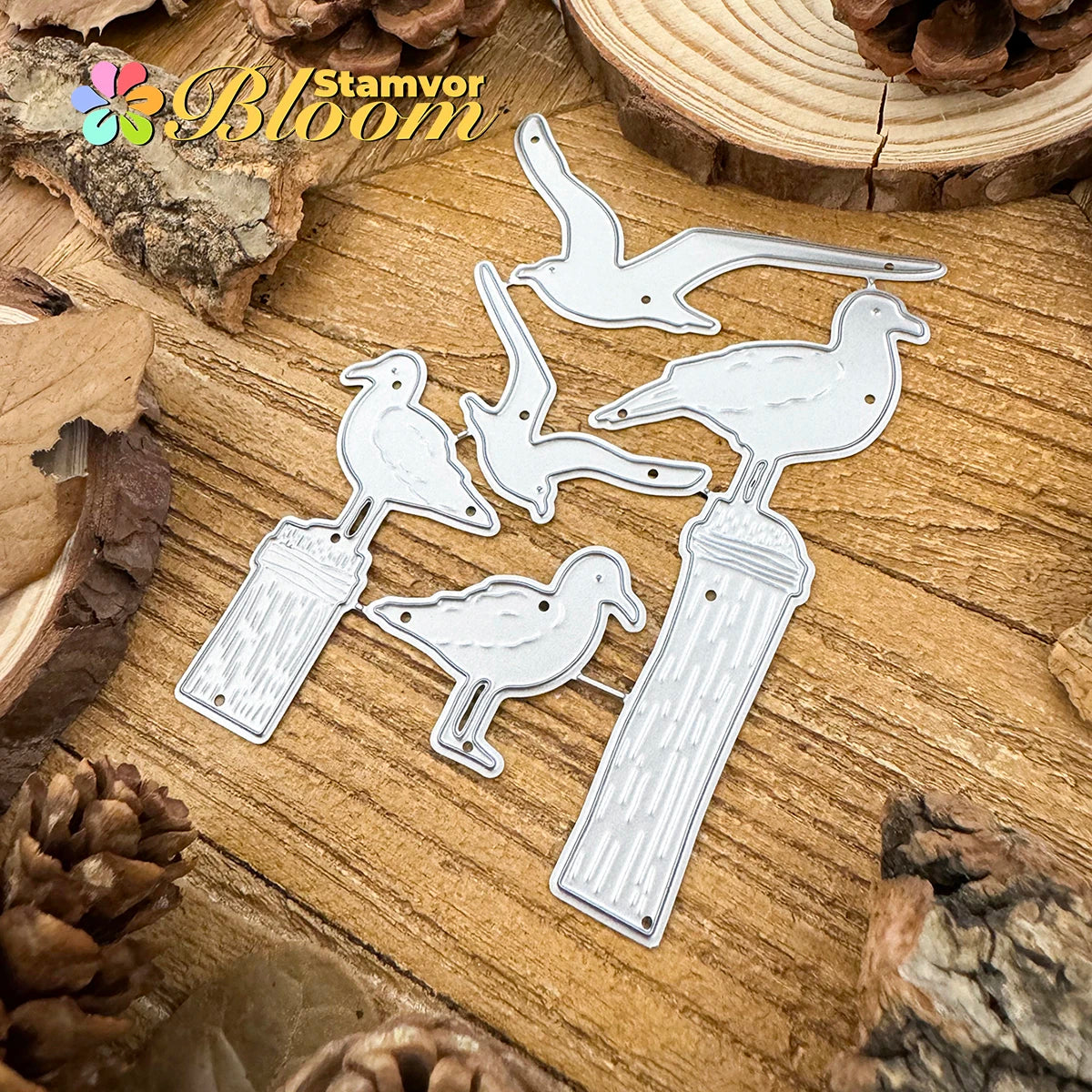 Snijmal schattige zeemeeuwen voor kaarten en scrapbooking